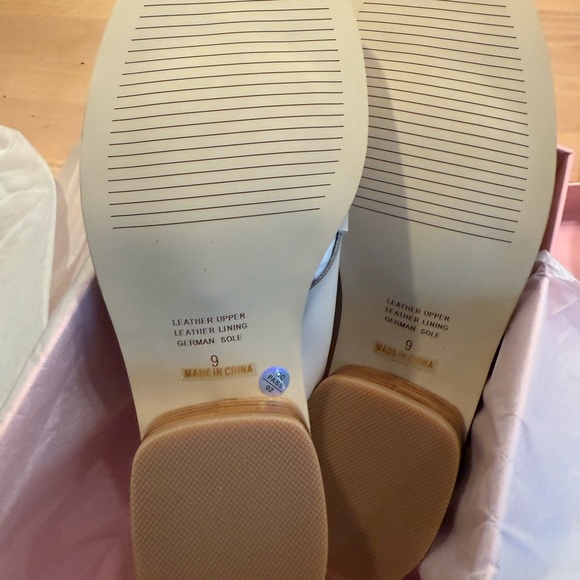 Women's Cream Woven Slide Sandals - Picture 4 of 5